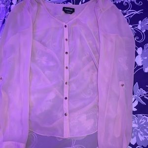 Long sleeve see through peachy shirt